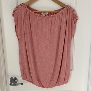 Max Studio Pink boatneck top